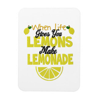 När Life Ge Lemons (lägg till egen bakgrund färg) Magnet