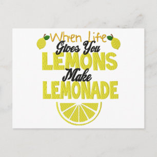 När Life Ge Lemons (lägg till egen bakgrund färg) Vykort