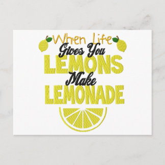 När Life Ge Lemons (lägg till egen bakgrund färg) Vykort
