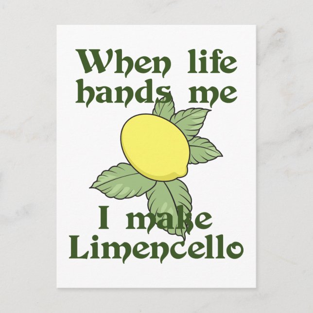När Life Händer mig Lemons Vykort (Framsida)