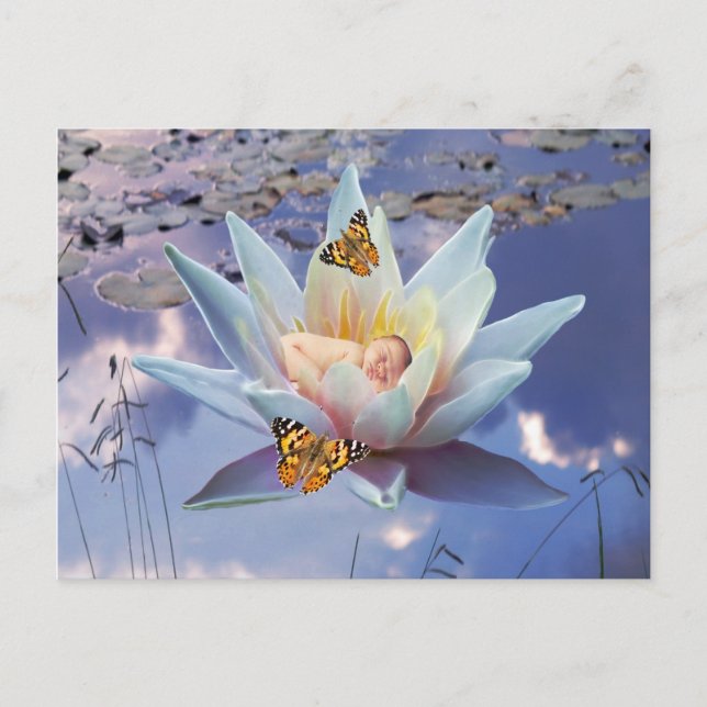 När lite baby går och sover vykort (Framsida)