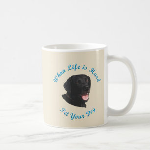 När liv är hårt (den Labrador retrieveren) Kaffemugg