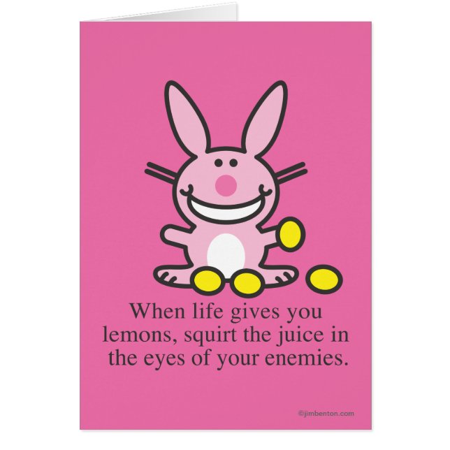 När liv ger dig citroner hälsningskort (Framsidan)