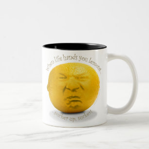 "När liv räcker dig den citron" muggen Två-Tonad Mugg