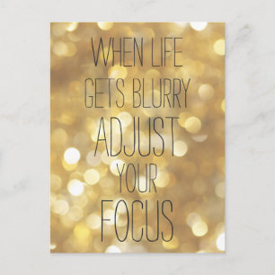 När livet blir suddigt - Guld inspirationsoffert Vykort