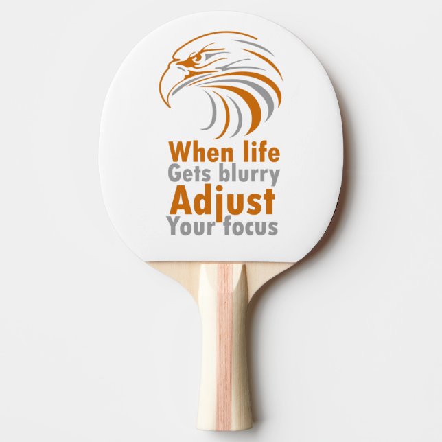 När livet blir suddigt justerar du fokus till väsk pingisracket (Framsidan)