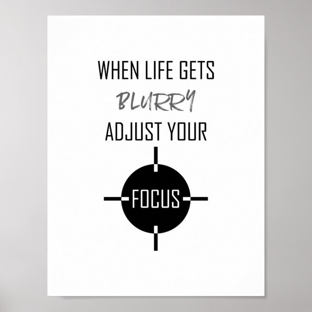 När livet blir suddigt justerar du fokuseringen på poster (Framsidan)