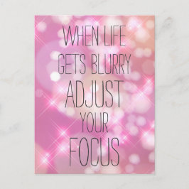 När livet blir suddigt - Rosa inspirationsoffert Vykort