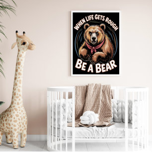 När livet blir svårt är det ett bröst poster