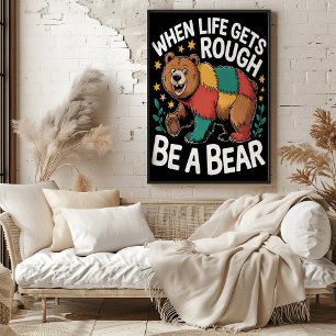 När livet blir svårt är det ett bröst poster