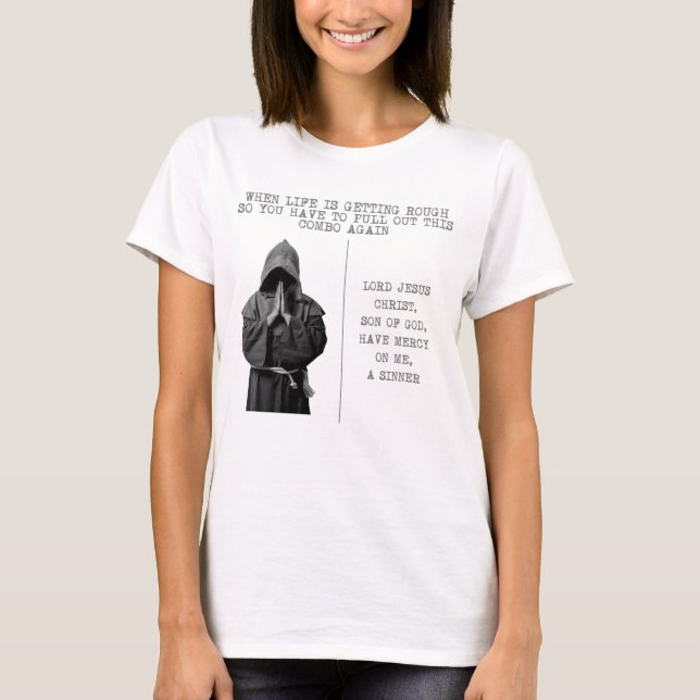 När livet blir tufft, var stark Citat T Shirt (Framsida)