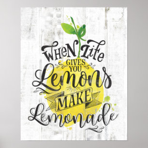 "När livet Ge du lejonger, gör Lemonade" Poster