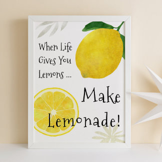 När livet Ge du lejonger, gör Lemonade Poster