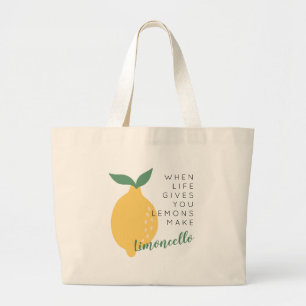 När Livet Ger Dig Citroner Gör Limoncello Sött Jumbo Tygkasse