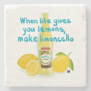 När Livet Ger Dig Citroner - Gör Limoncello Stenunderlägg