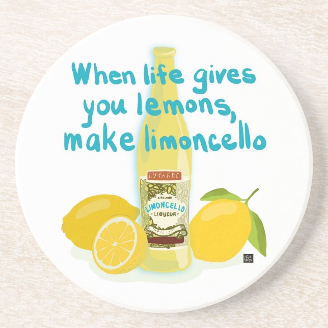 När Livet Ger Dig Citroner - Gör Limoncello Underlägg (Framsidan)
