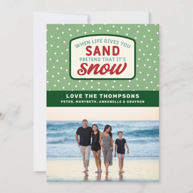 När Livet Ger Dig Sand Strand Semester Jul Julkort (Framsida)