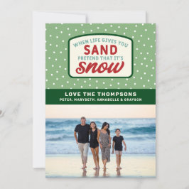 När Livet Ger Dig Sand Strand Semester Jul Julkort