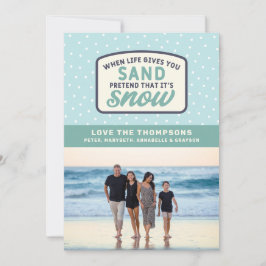 När Livet Ger Dig Sand Strand Semester Jul Julkort