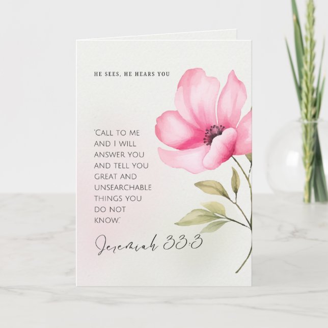 När livet känner sig överväldigande - uppmuntrande tack kort (Framsida)