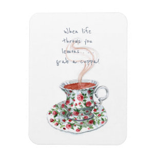 När livet kastar citroner. . . Tea slogan Magnet