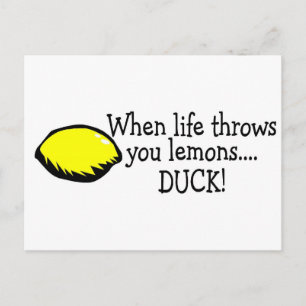 När livet kastar dig lemons Anka Lemon Vykort