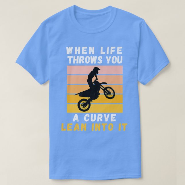 När livet kastar en kurva i motorcyklar t shirt (Design framsida)