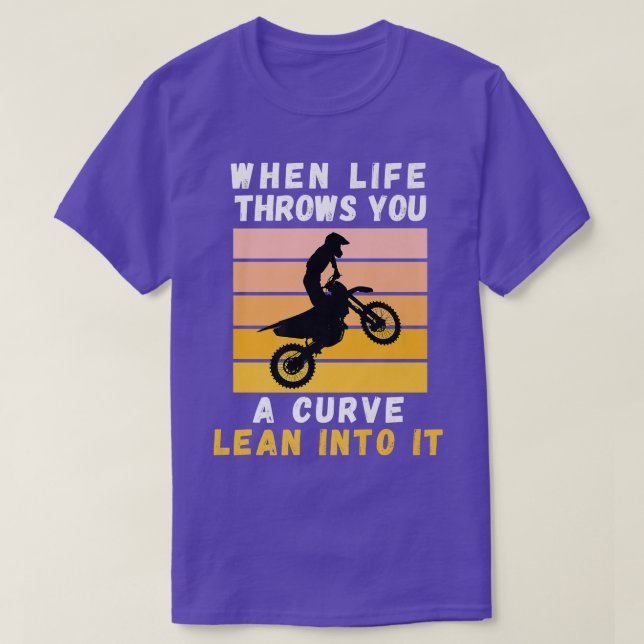 När livet kastar en kurva i motorcyklar t shirt (Design framsida)