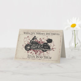 När Livet Kastar Kurvor Uppmuntran Kort