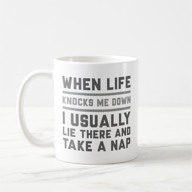 När livet slår mig ner kaffemugg (Vänster)