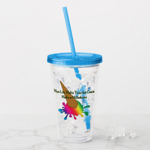 "När livet smälter ditt iskrämer" milkskakglas Take Away Mugg