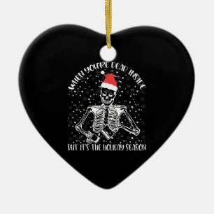 När man är död inuti men det är julseason julgransprydnad keramik