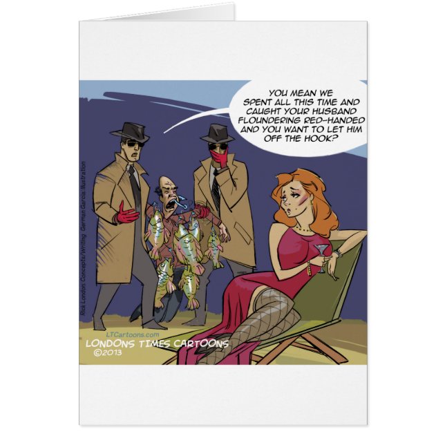 När män flummar roligt hälsningskort (Framsidan)