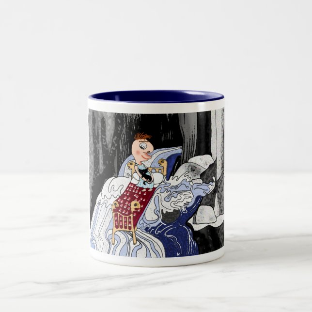 När man sitter fast i livets våldtäkter... Två-Tonad mugg (Center)