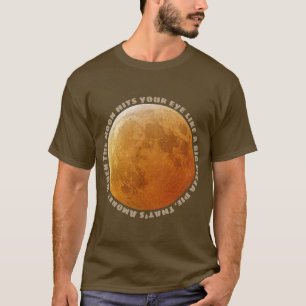 när Måne träffar bilden och texten i öga T Shirt