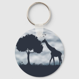 När Måne viskar till Giraffe Nyckelring