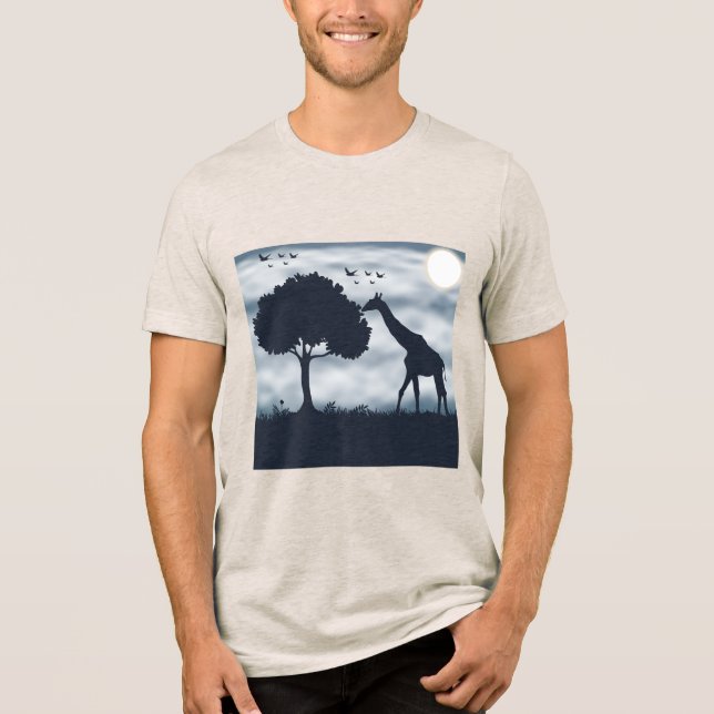 När Måne viskar till Giraffe T Shirt (Framsida)