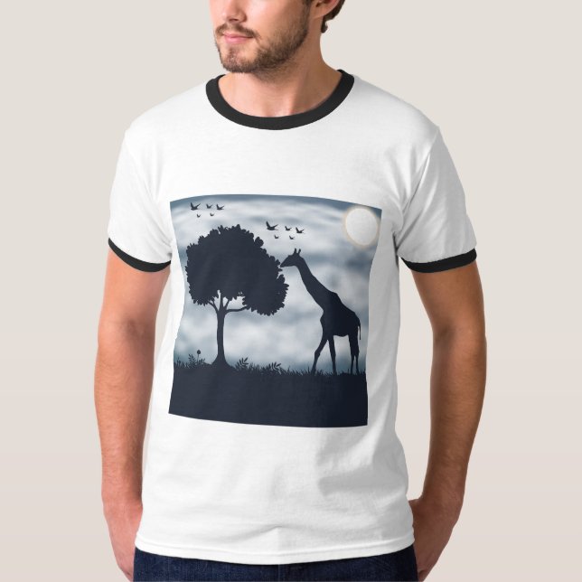 När Måne viskar till Giraffe T Shirt (Framsida)