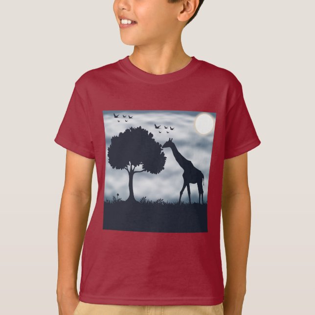 När Måne viskar till Giraffe T Shirt (Framsida)