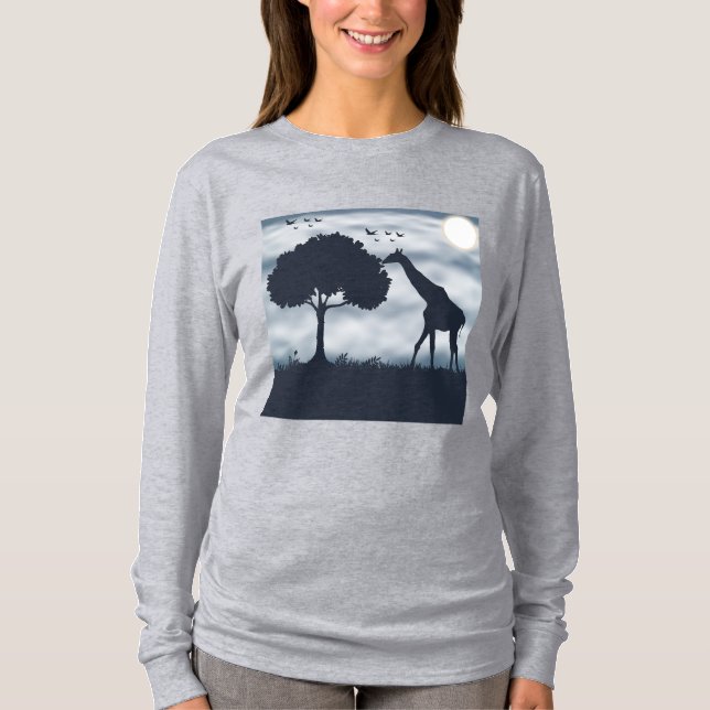 När Måne viskar till Giraffe T Shirt (Framsida)