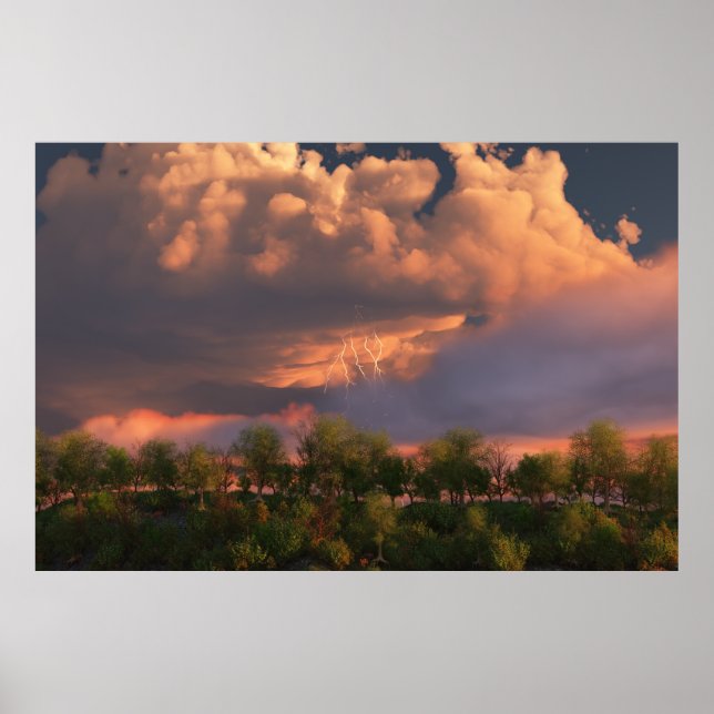 När mars blåser utskriften av dess horn poster (Framsidan)