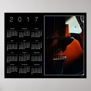När min Guitar sväljer kalender försiktigt Poster 