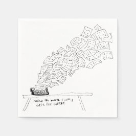 När musan äntligen får sitt kaffe pappersservett