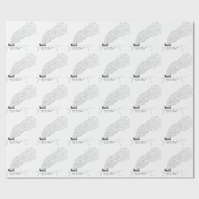 När musan äntligen får sitt kaffe presentpapper (Platt)