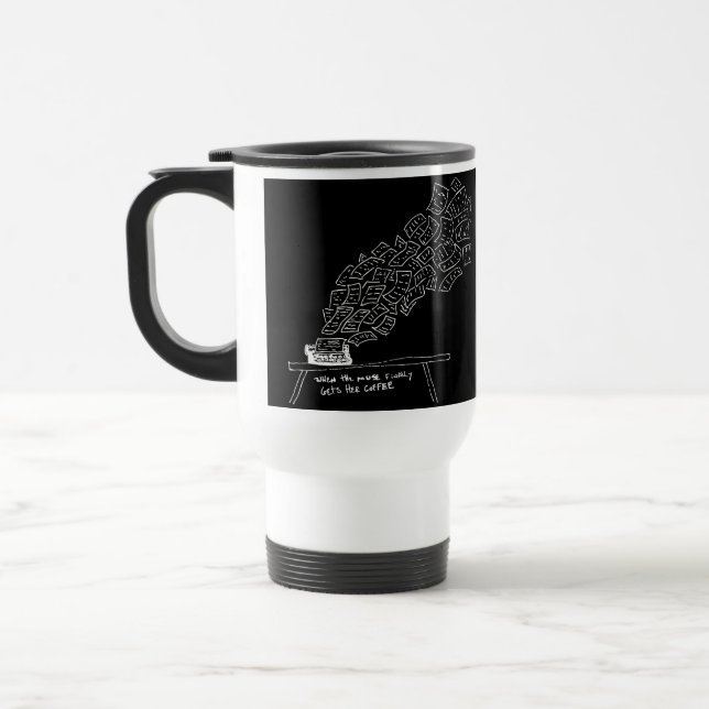 När musen äntligen får sitt kaffe resemugg (Vänster)