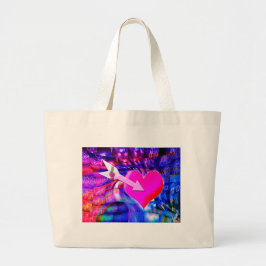 När musikpil riktade in sig på hjärtat jumbo tygkasse