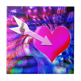 När musikpil riktade in sig på hjärtat kakelplatta