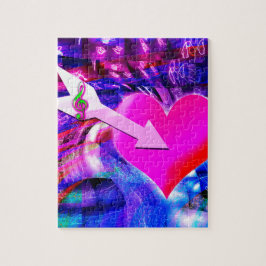 När musikpil riktade in sig på hjärtat pussel