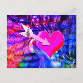 När musikpil riktade in sig på hjärtat vykort