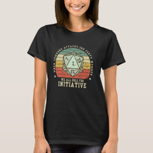 När någon attackerar en Party-medlem D20 Dice RPG T Shirt